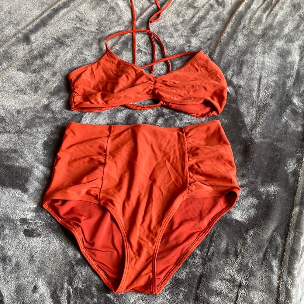 Aerie Swim High Waist Bottom and Sinched Top